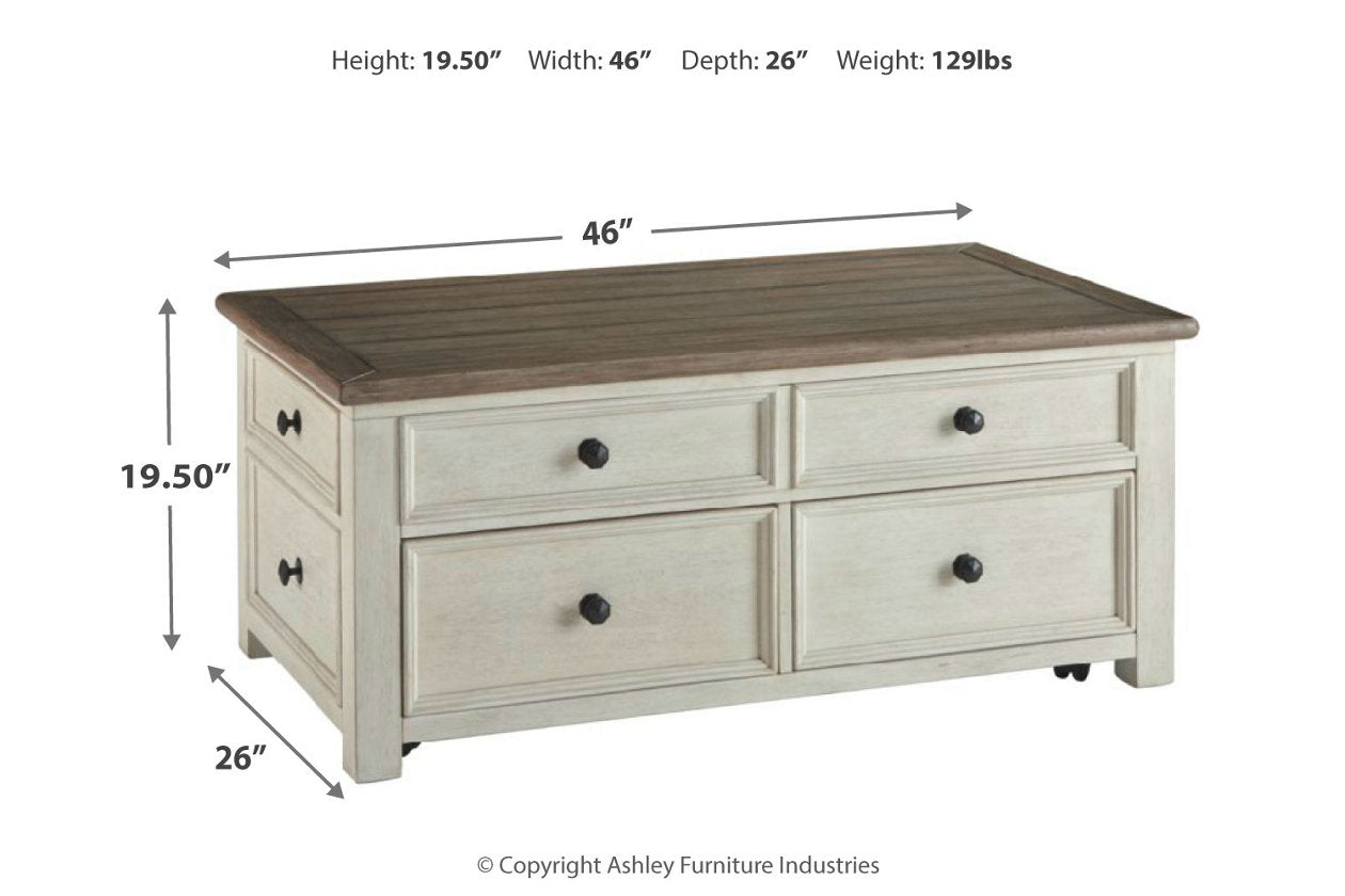 Bolanburg Two-tone Coffee Table with Lift Top - T637-20 - Luna Furniture - Dallas Store