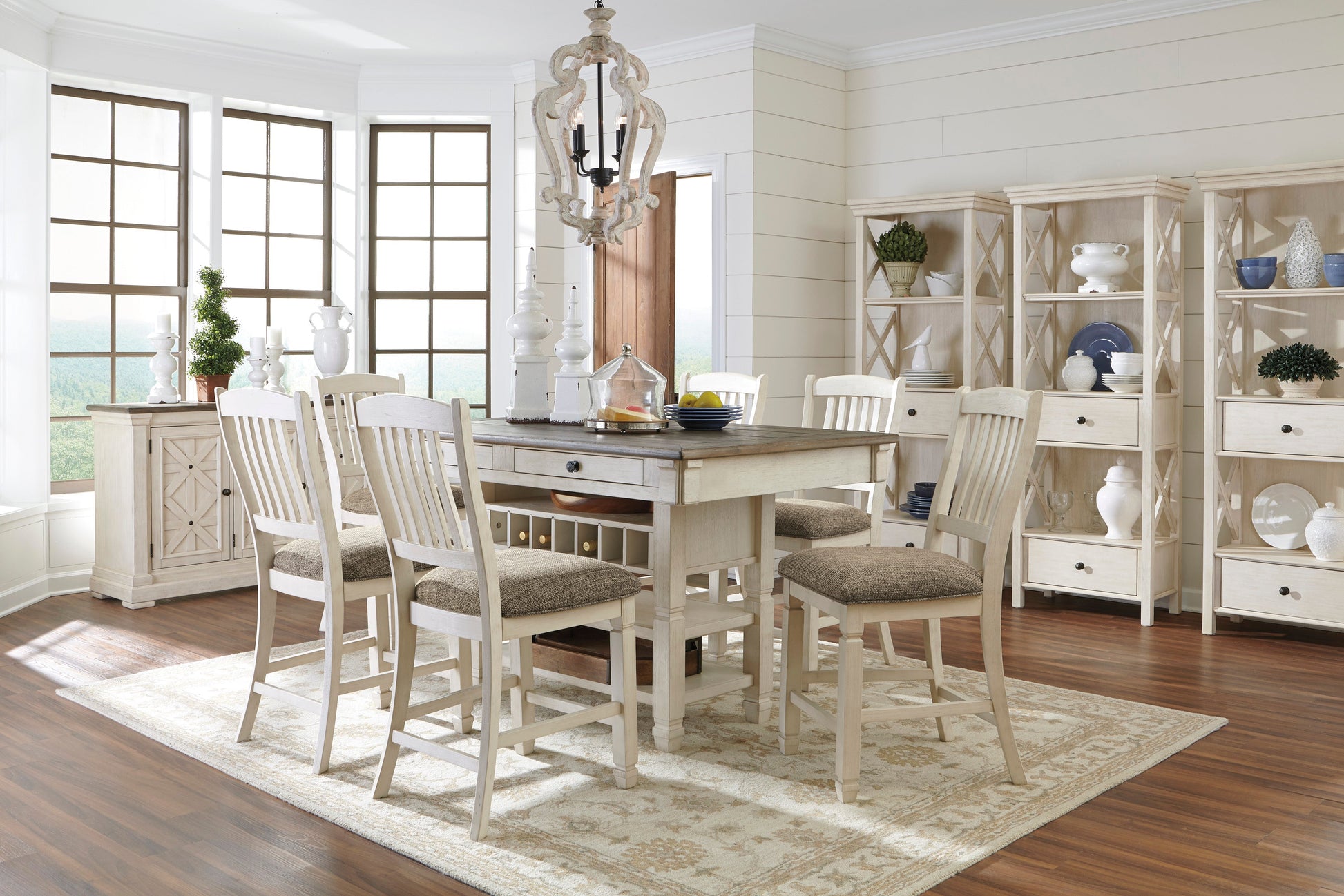 Bolanburg Two-tone Counter Height Set - SET | D647-32 | D647-124(2) - Luna Furniture - Dallas Store