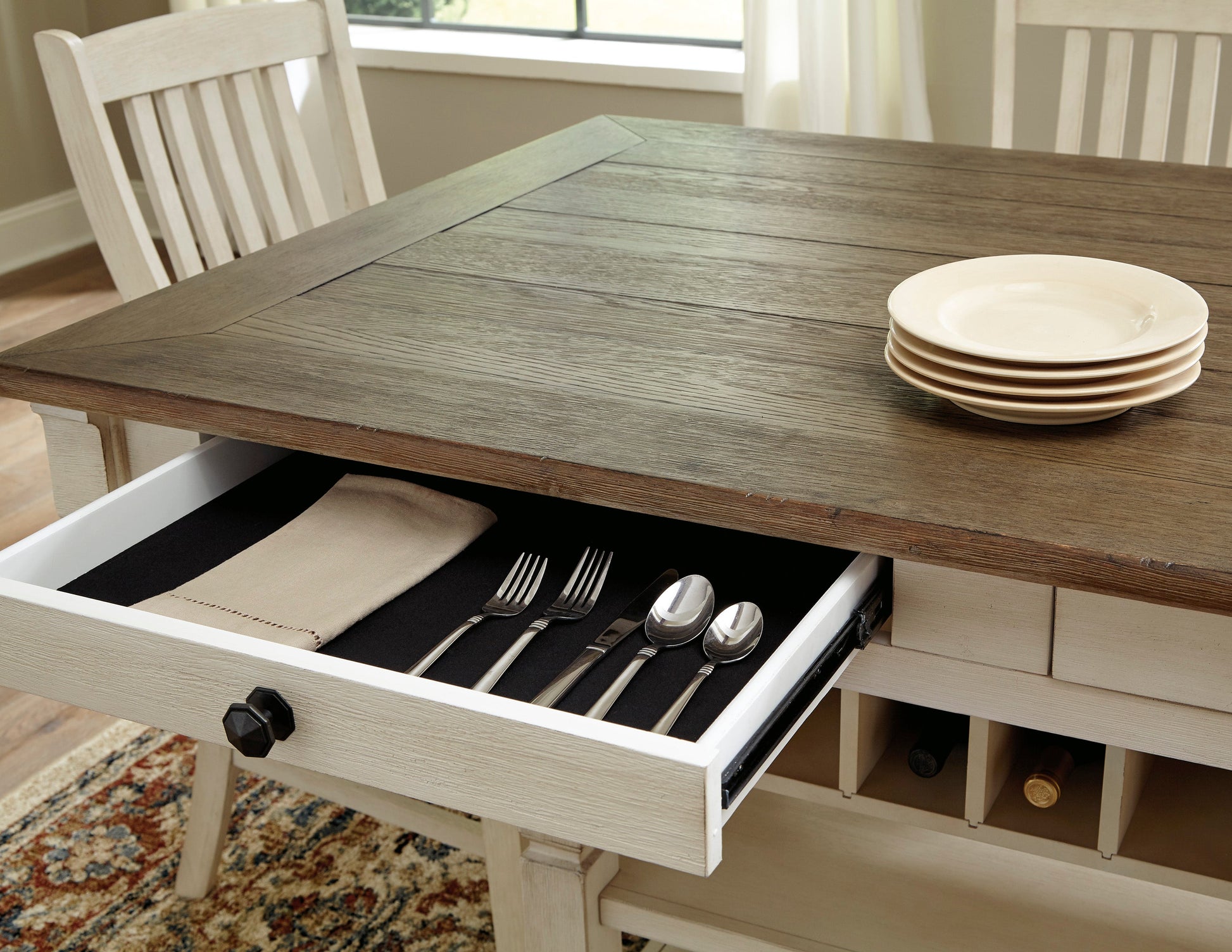 Bolanburg Two-tone Counter Height Set - SET | D647-32 | D647-124(2) - Luna Furniture - Dallas Store