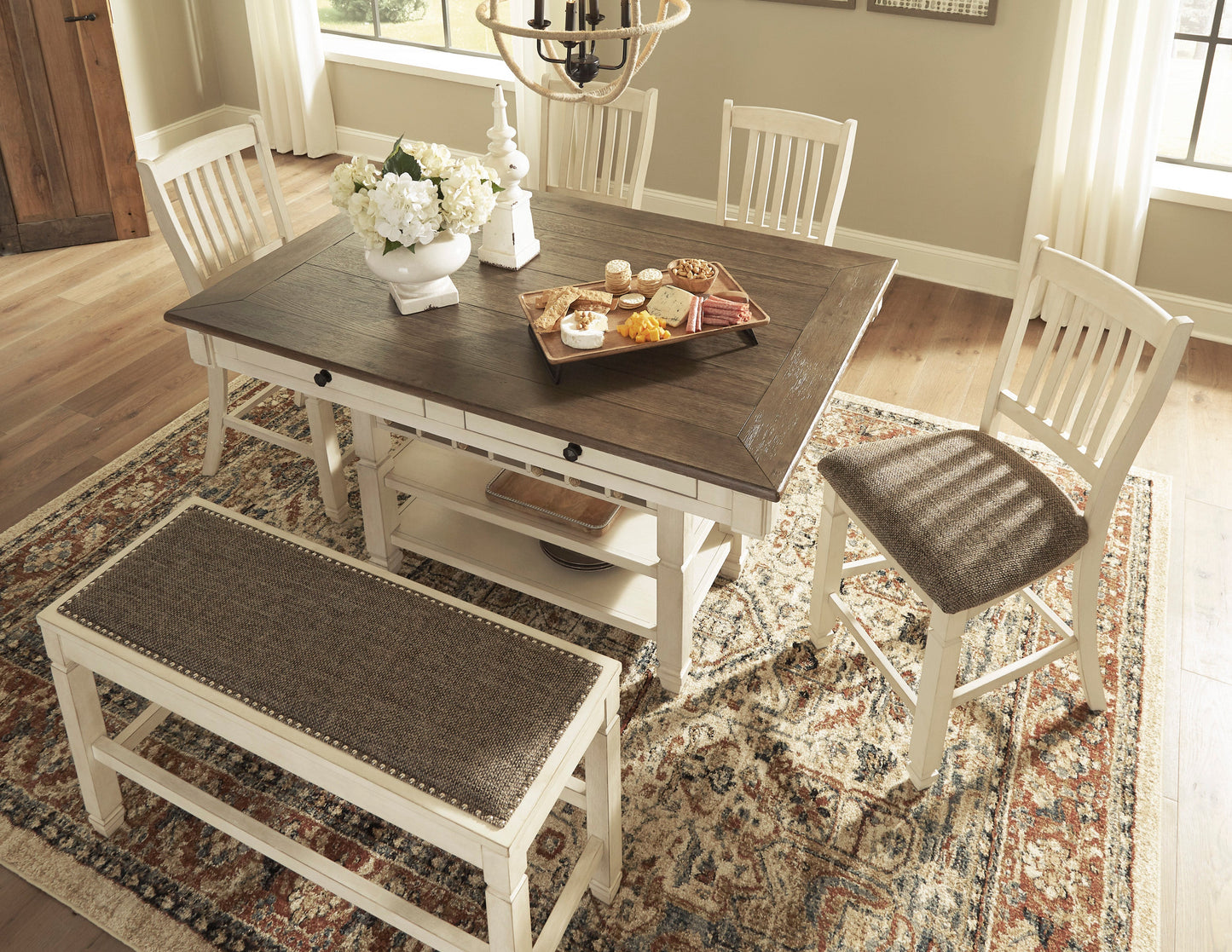 Bolanburg Two-tone Counter Height Set - SET | D647-32 | D647-124(2) - Luna Furniture - Dallas Store