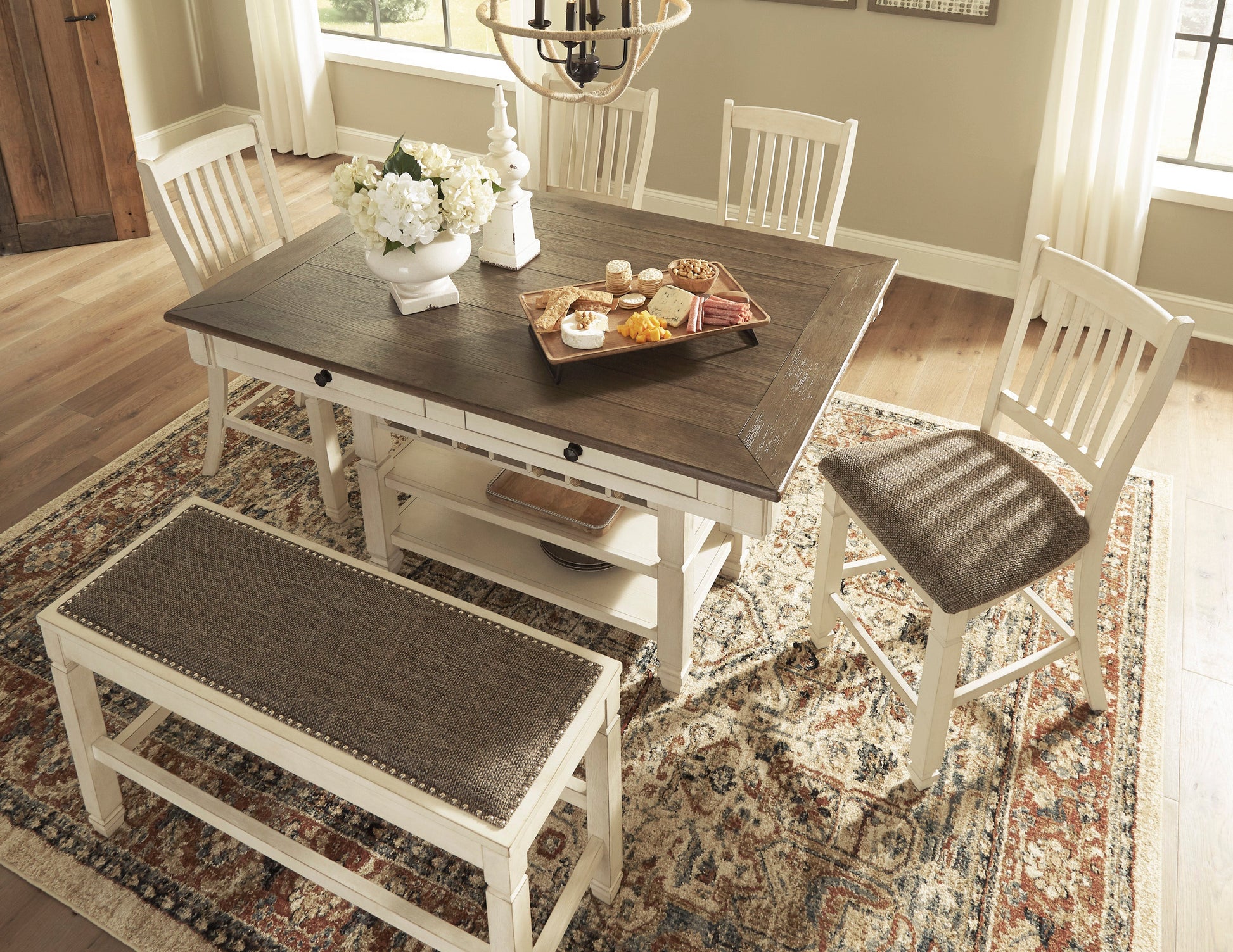 Bolanburg Two-tone Counter Height Set - SET | D647-32 | D647-124(2) - Luna Furniture - Dallas Store