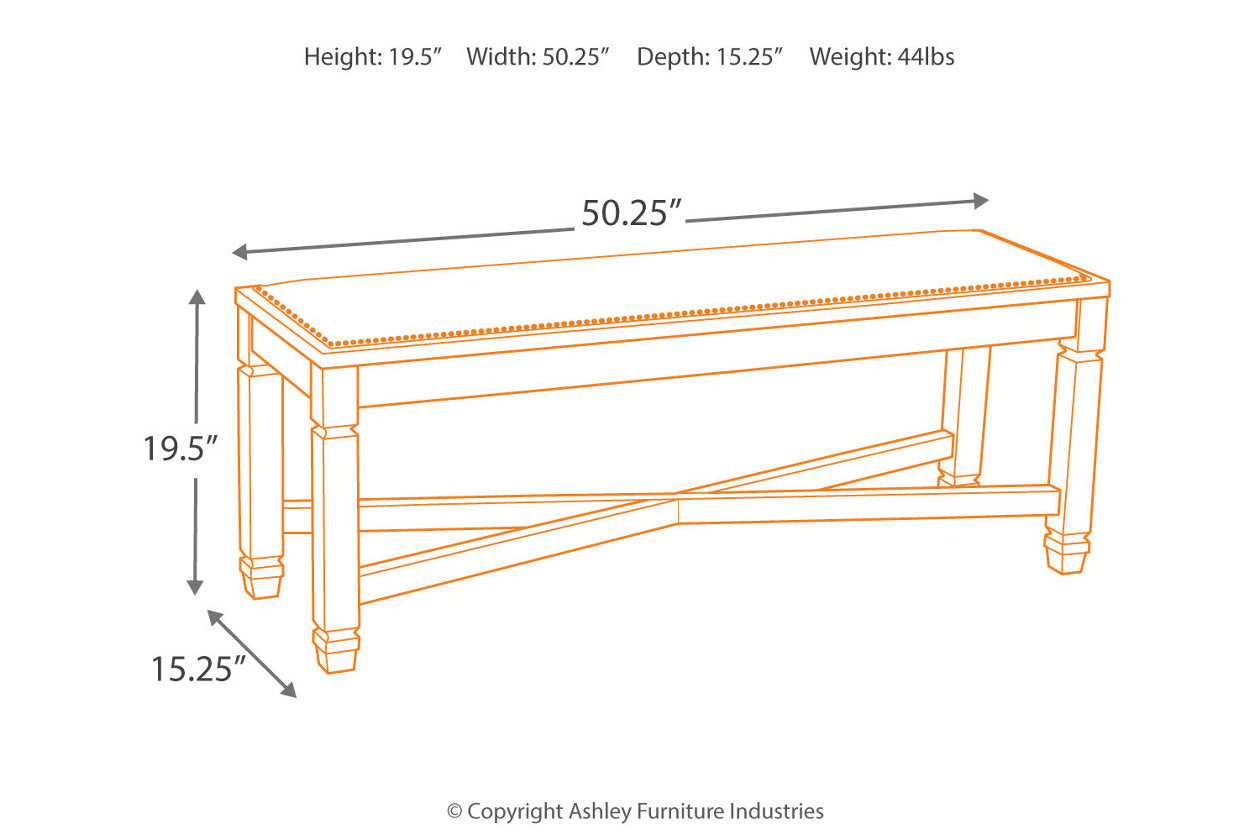 Bolanburg Two-tone Dining Bench - D647-00 - Luna Furniture - Dallas Store
