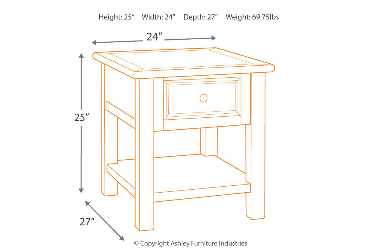 Bolanburg Two-tone End Table - T637-3 - Luna Furniture - Dallas Store