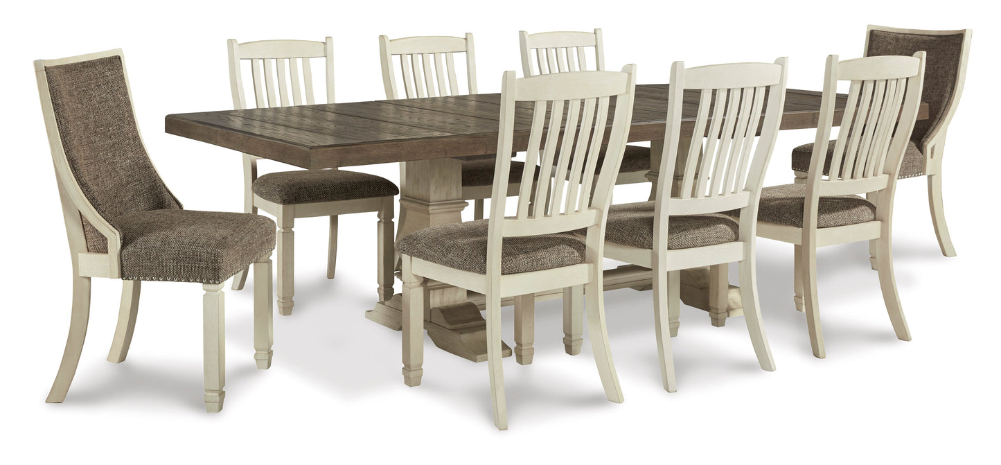 Bolanburg Two-tone Extendable Dining Set - SET | D647-55T | D647-55B | D647-02 | D647-01(4) - Luna Furniture - Dallas Store
