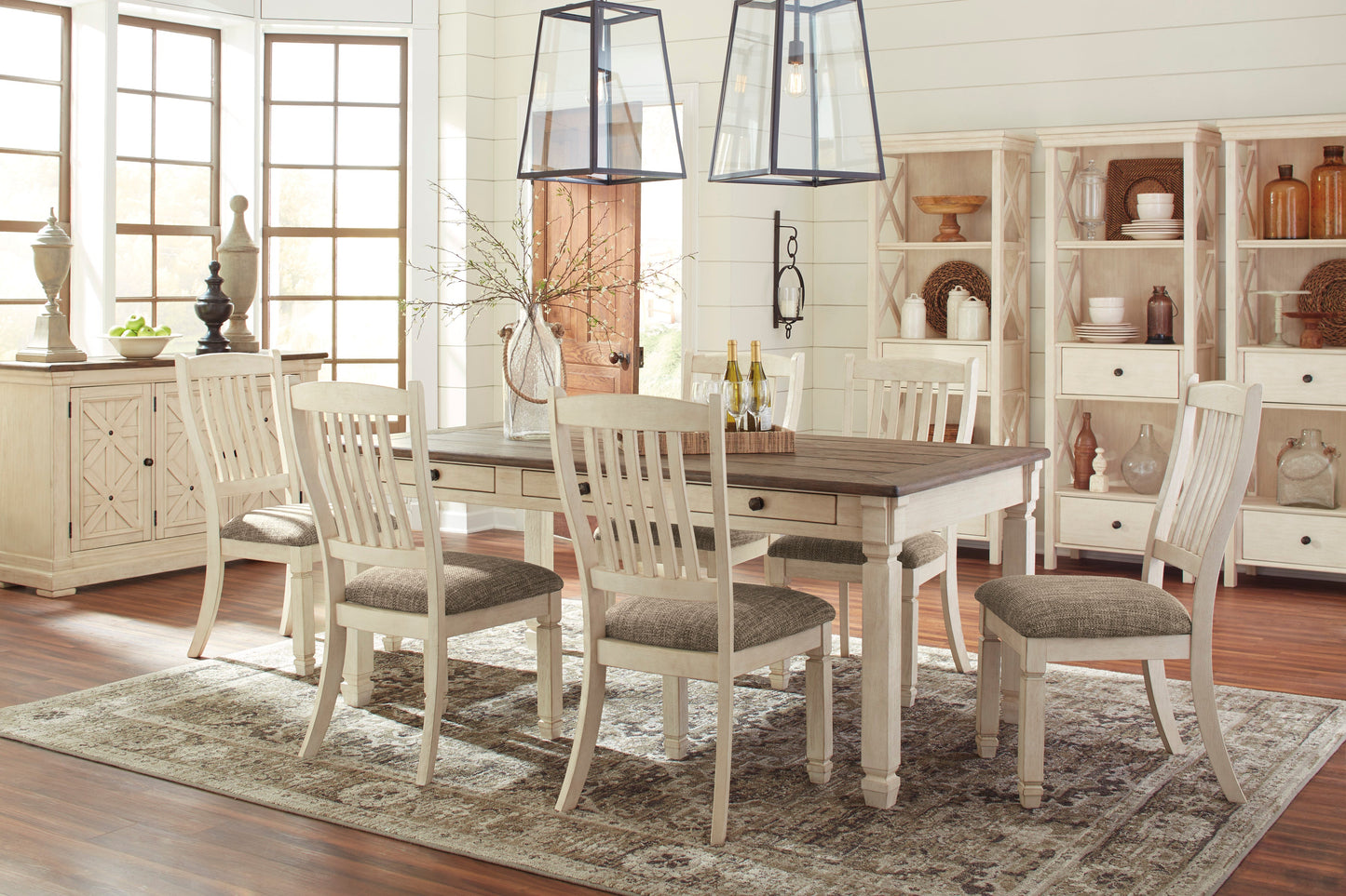Bolanburg Two-tone Rectangular Dining Set - SET | D647-25 | D647-01(2) - Luna Furniture - Dallas Store