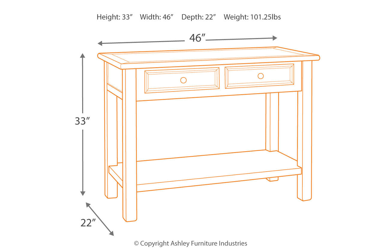 Bolanburg Two-tone Sofa/Console Table - T637-4 - Luna Furniture - Dallas Store