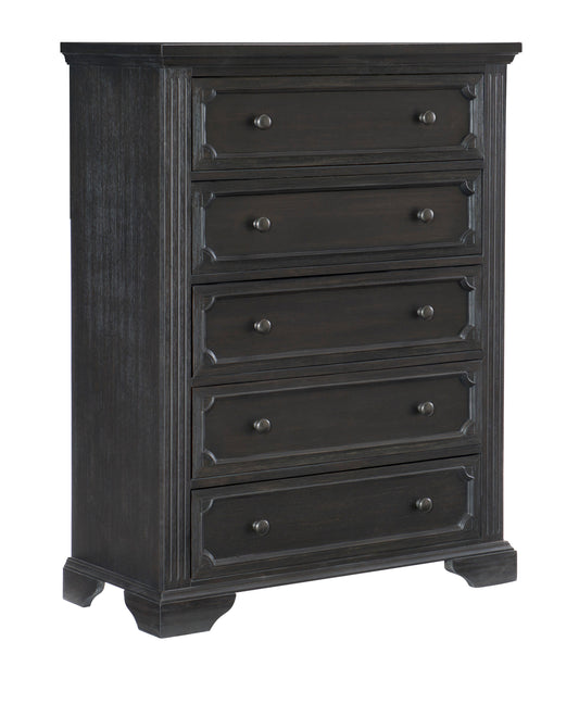Bolingbrook Wire-Brushed Charcoal Chest - 1647-9 - Luna Furniture - Dallas Store