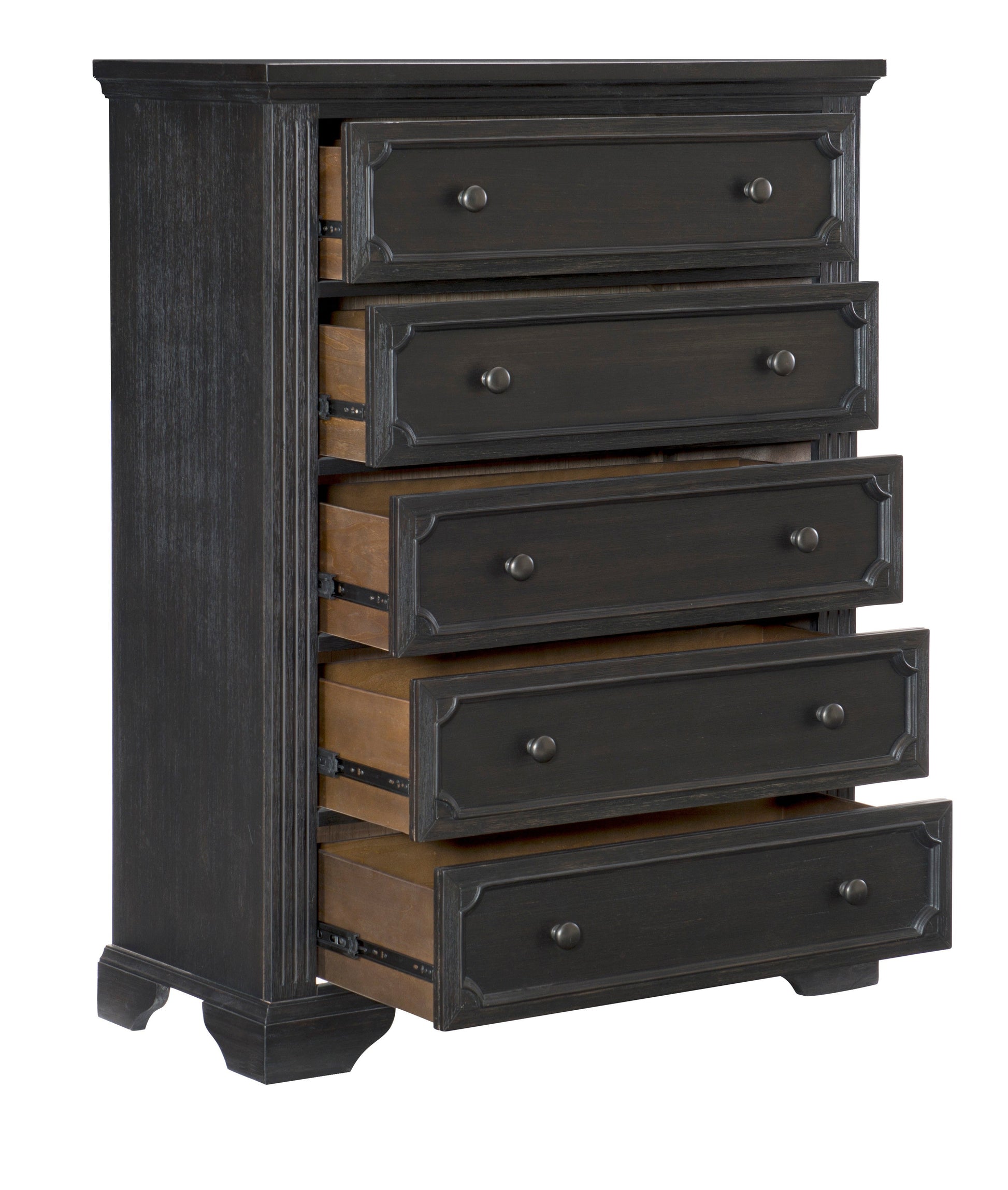 Bolingbrook Wire-Brushed Charcoal Chest - 1647-9 - Luna Furniture - Dallas Store