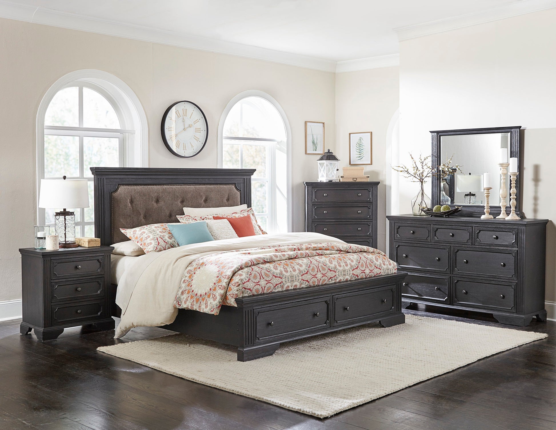 Bolingbrook Wire-Brushed Charcoal Chest - 1647-9 - Luna Furniture - Dallas Store