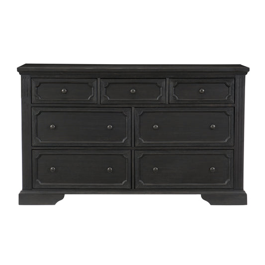 Bolingbrook Wire-Brushed Charcoal Dresser - 1647-5 - Luna Furniture - Dallas Store