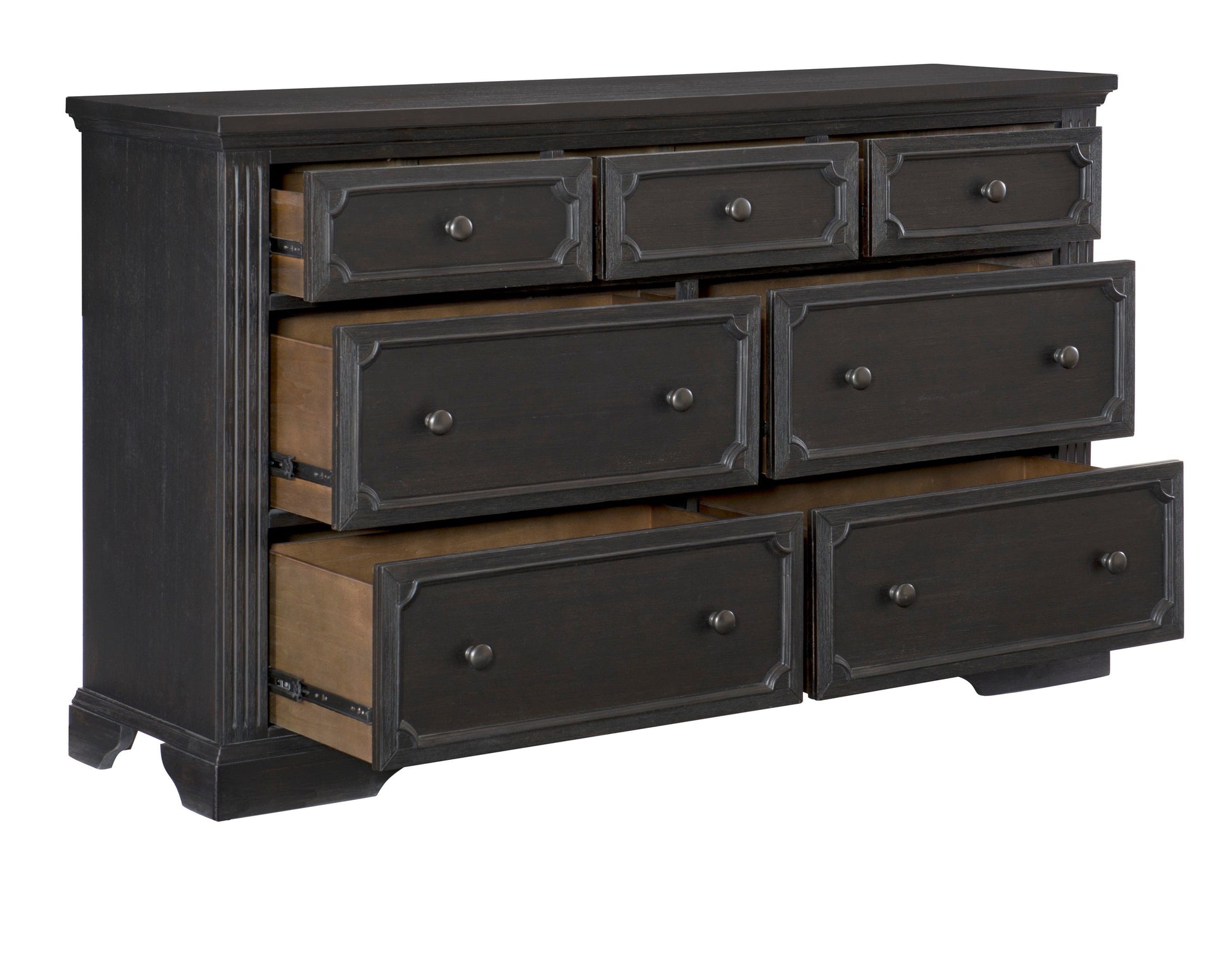 Bolingbrook Wire-Brushed Charcoal Dresser - 1647-5 - Luna Furniture - Dallas Store