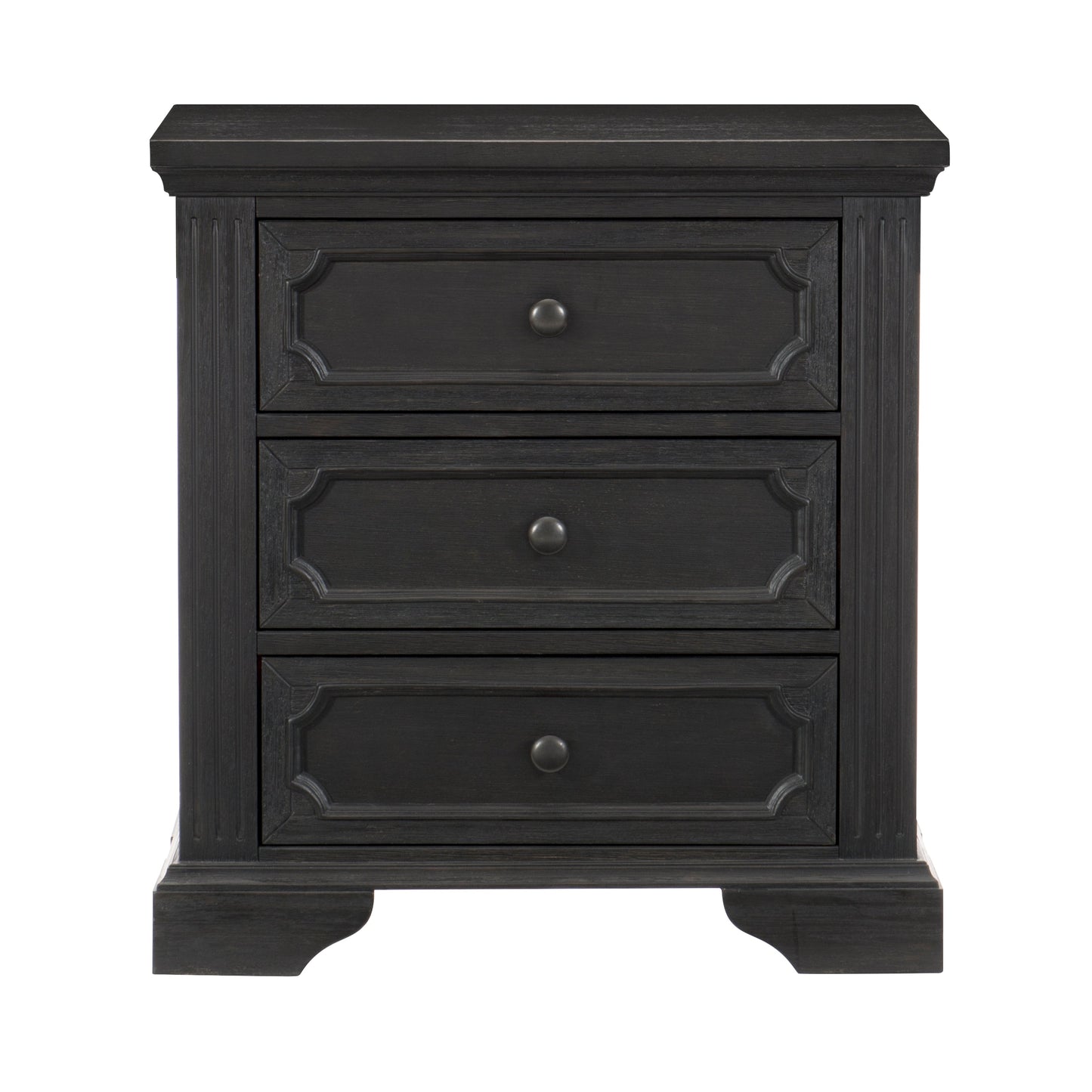 Bolingbrook Wire-Brushed Charcoal Nightstand - 1647-4 - Luna Furniture - Dallas Store