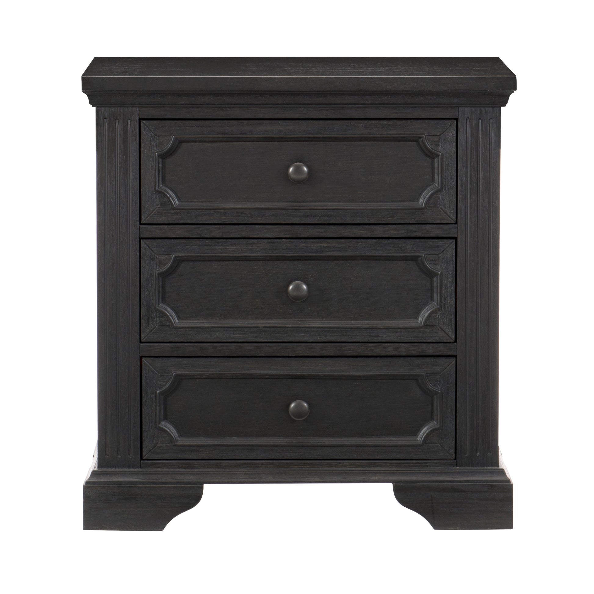 Bolingbrook Wire-Brushed Charcoal Nightstand - 1647-4 - Luna Furniture - Dallas Store