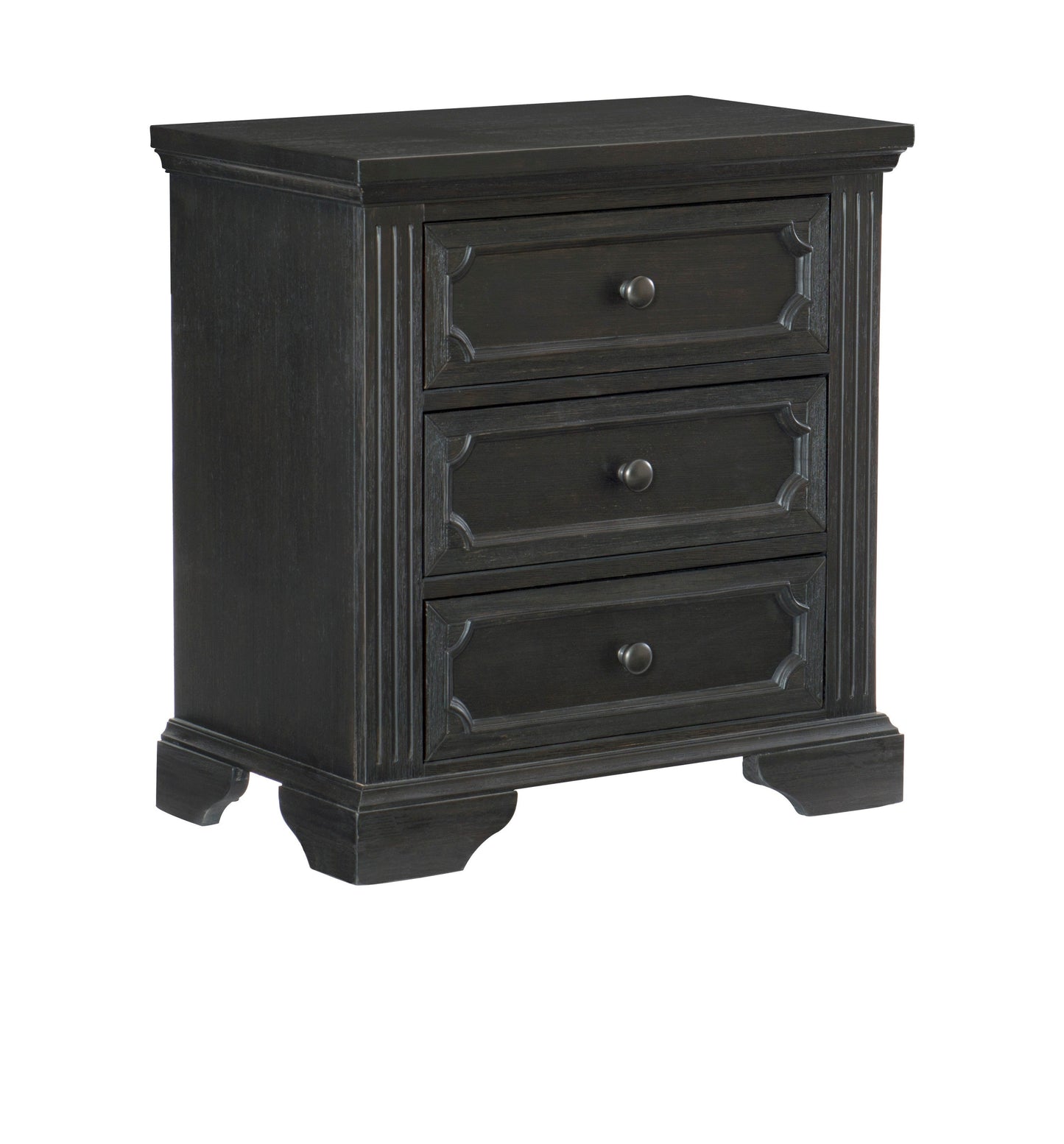 Bolingbrook Wire-Brushed Charcoal Nightstand - 1647-4 - Luna Furniture - Dallas Store