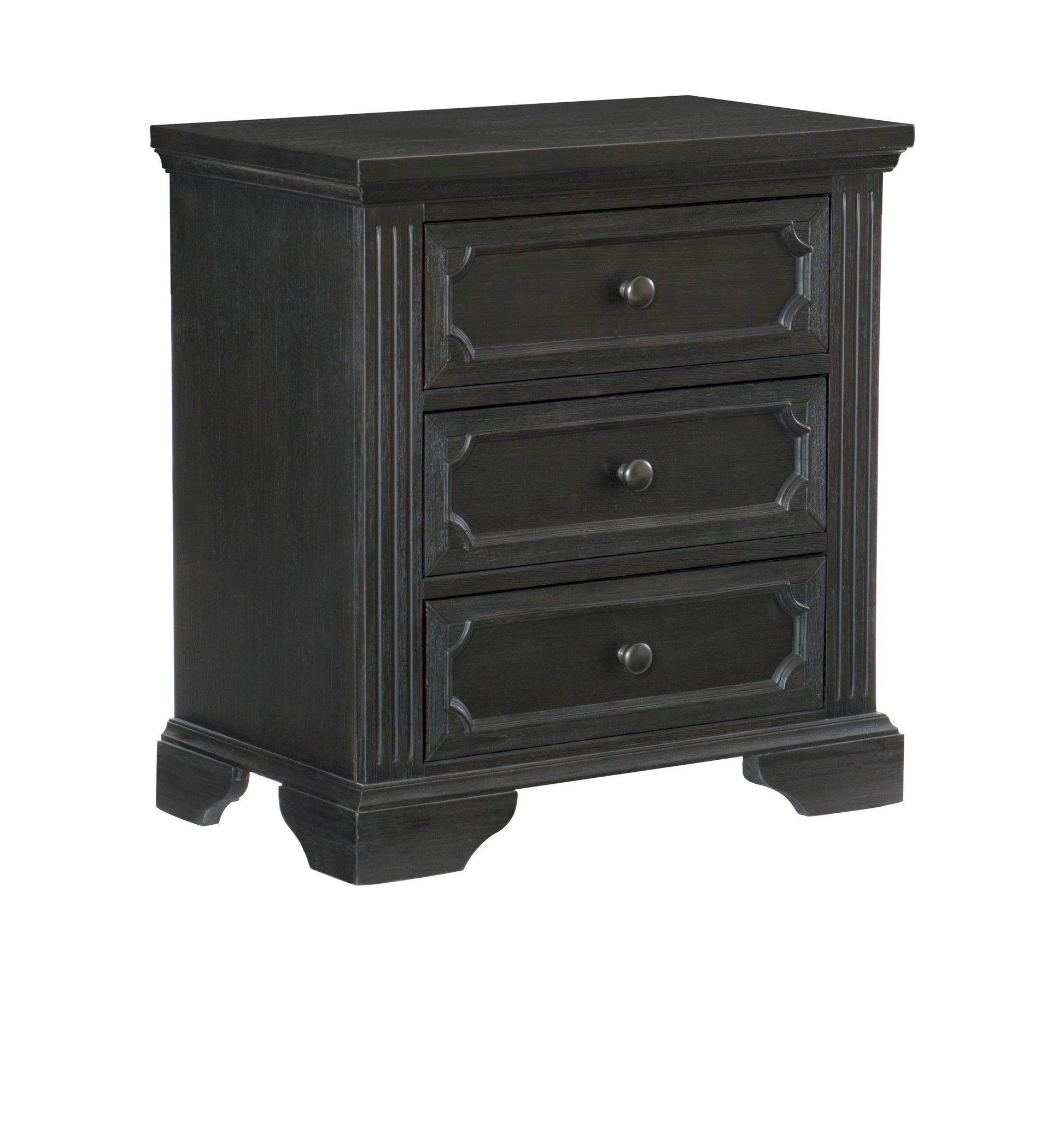 Bolingbrook Wire-Brushed Charcoal Nightstand - 1647-4 - Luna Furniture - Dallas Store