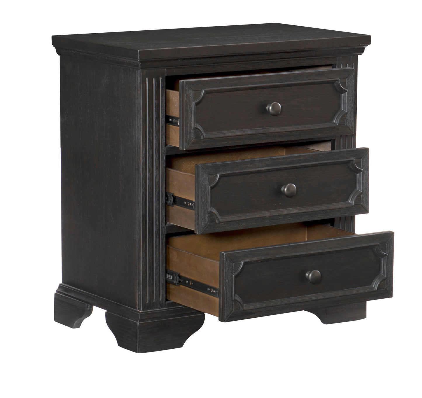 Bolingbrook Wire-Brushed Charcoal Nightstand - 1647-4 - Luna Furniture - Dallas Store