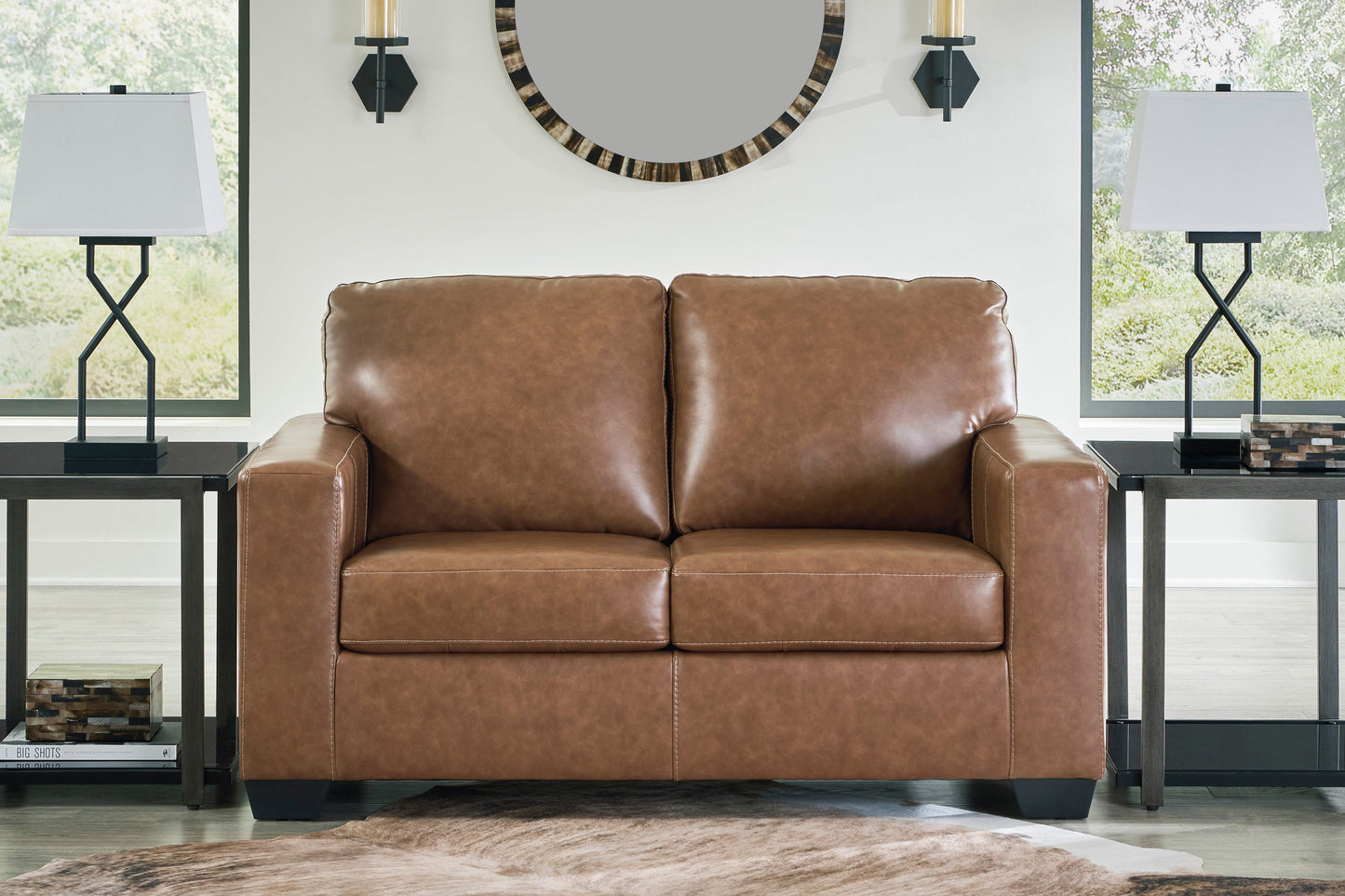 Bolsena Caramel Leather Living Room Set - SET | 5560338 | 5560335 - Luna Furniture - Dallas Store