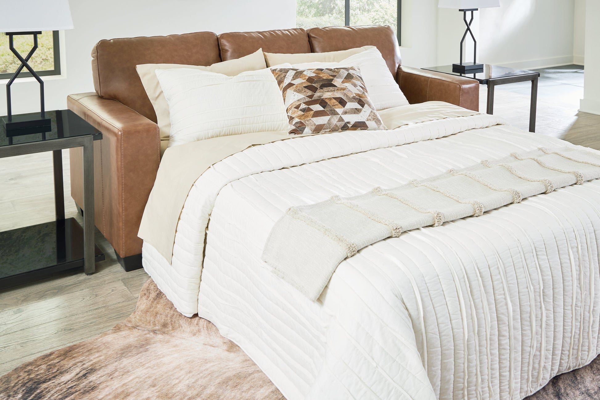 Bolsena Caramel Queen Sofa Sleeper - 5560339 - Luna Furniture - Dallas Store