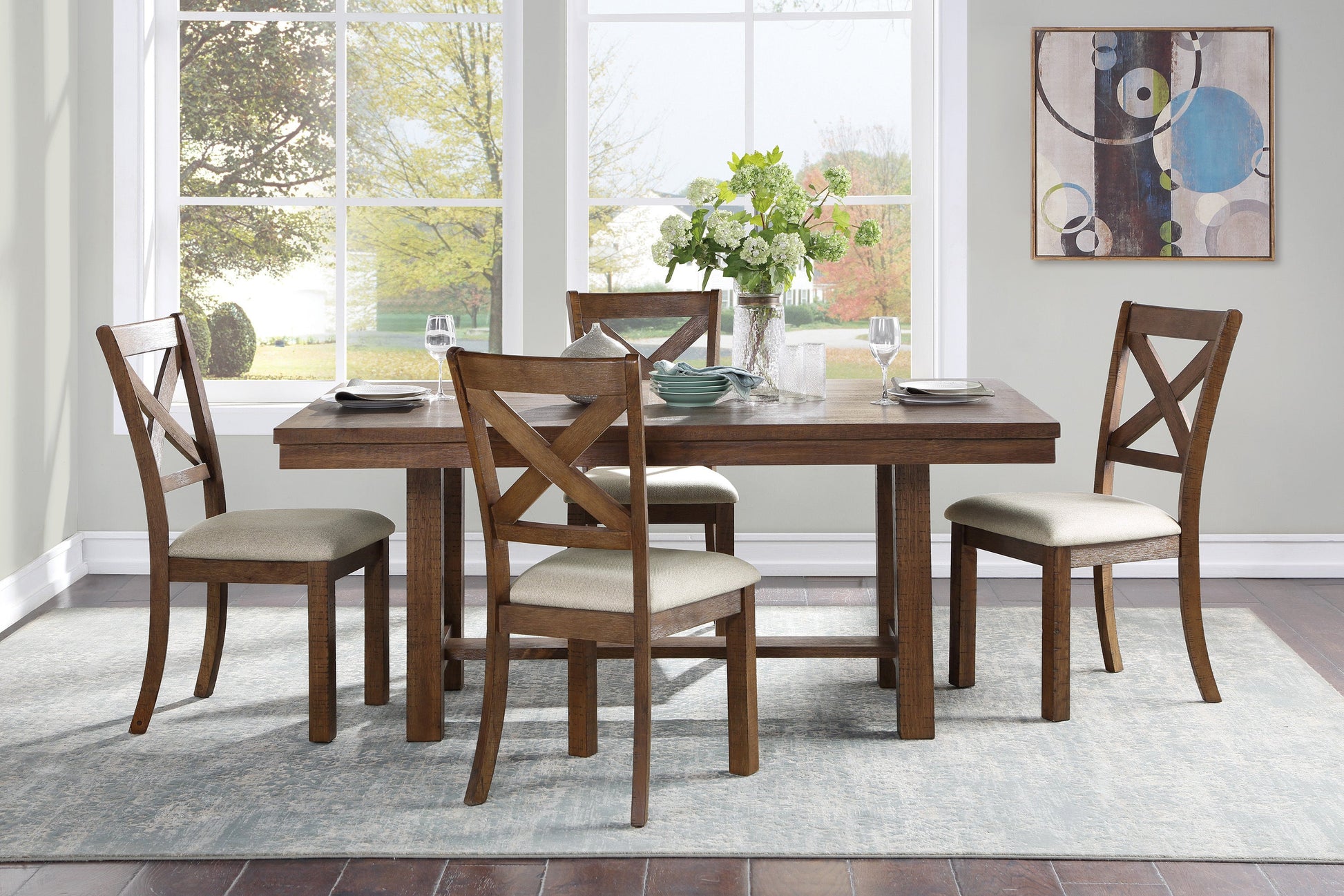 Bonner Brown Dining Table - 5808-68 - Luna Furniture - Dallas Store
