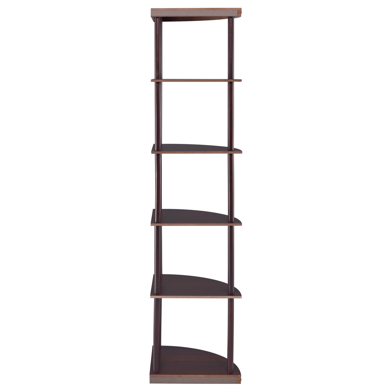 Bonwick Cappuccino 5-Shelf Corner Bookshelf - 800279 - Luna Furniture - Dallas Store