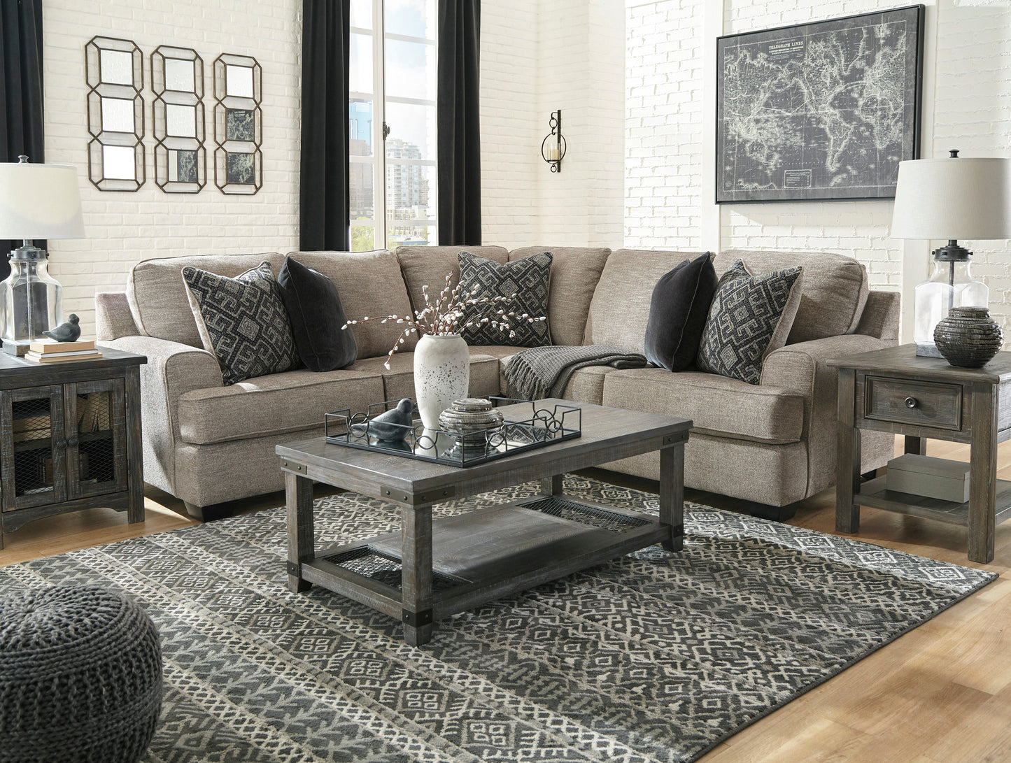 Bovarian Stone 2-Piece LAF Sectional - SET | 5610348 | 5610356 | 5610311 - Luna Furniture - Dallas Store