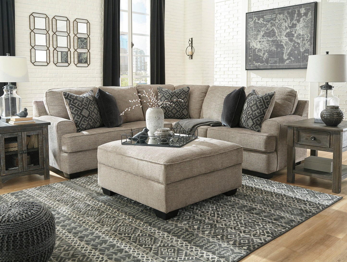 Bovarian Stone 2-Piece RAF Sectional - SET | 5610349 | 5610355 | 5610311 - Luna Furniture - Dallas Store