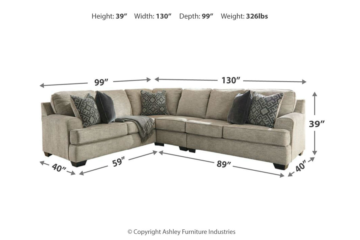 Bovarian Stone 3-Piece LAF Sectional - SET | 5610348 | 5610356 | 5610346 - Luna Furniture - Dallas Store