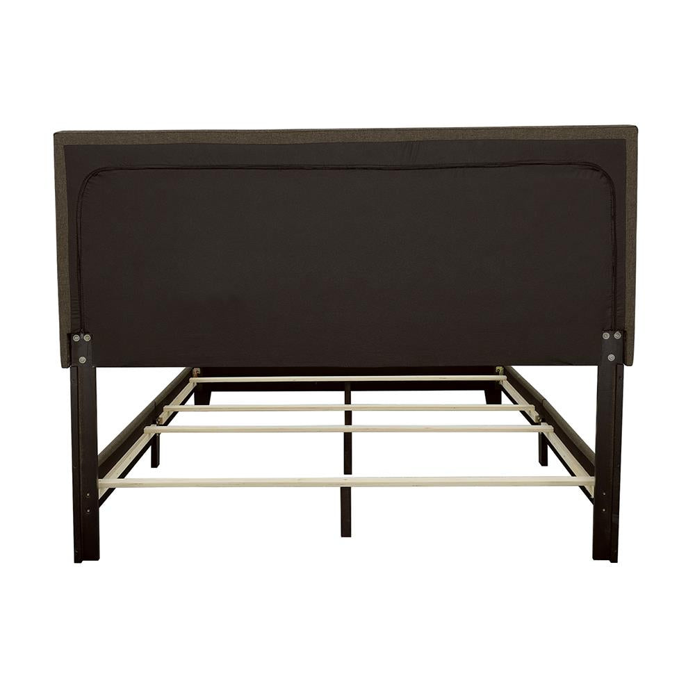 Boyd Queen Upholstered Bed with Nailhead Trim Charcoal - 350061Q - Luna Furniture - Dallas Store