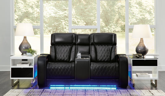 Boyington Black Power Reclining Loveseat with Console - U2710618 - Luna Furniture - Dallas Store