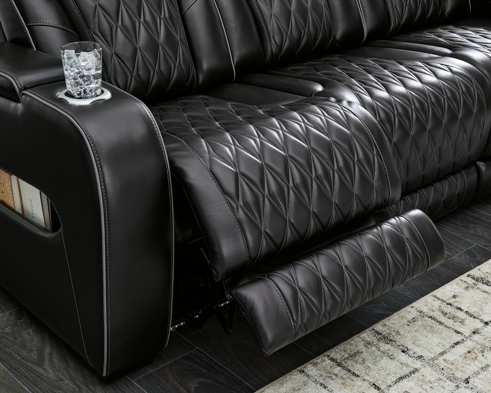 Boyington Black Power Reclining Loveseat with Console - U2710618 - Luna Furniture - Dallas Store