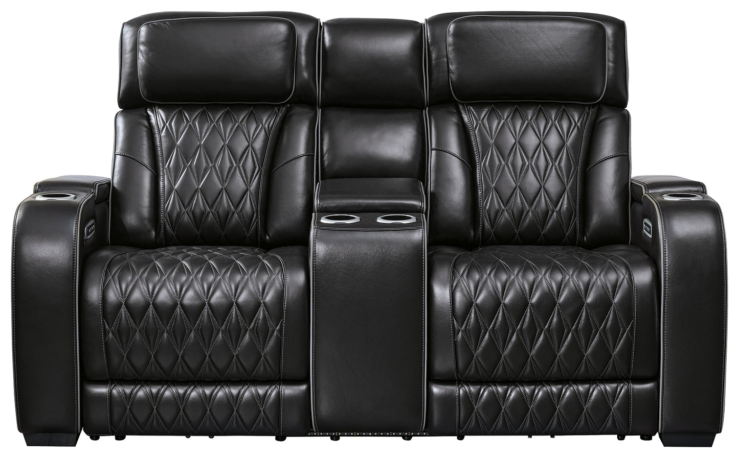 Boyington Black Power Reclining Loveseat with Console - U2710618 - Luna Furniture - Dallas Store