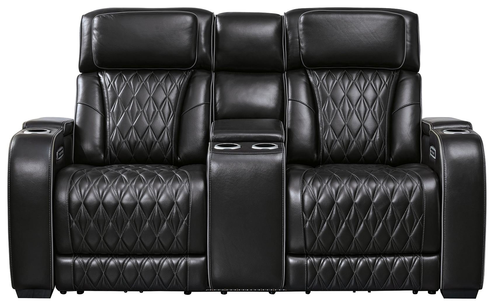 Boyington Black Power Reclining Loveseat with Console - U2710618 - Luna Furniture - Dallas Store