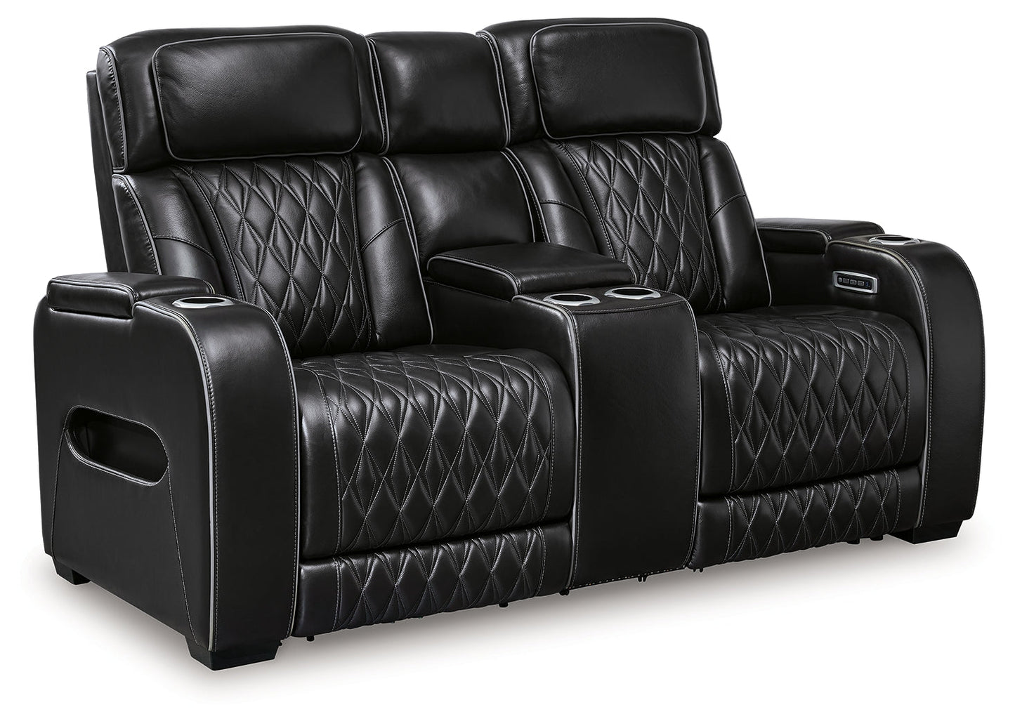 Boyington Black Power Reclining Loveseat with Console - U2710618 - Luna Furniture - Dallas Store