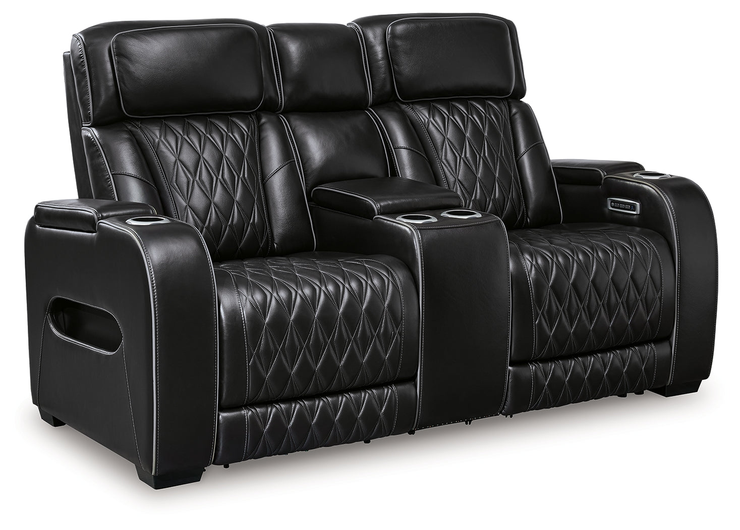 Boyington Black Power Reclining Loveseat with Console - U2710618 - Luna Furniture - Dallas Store