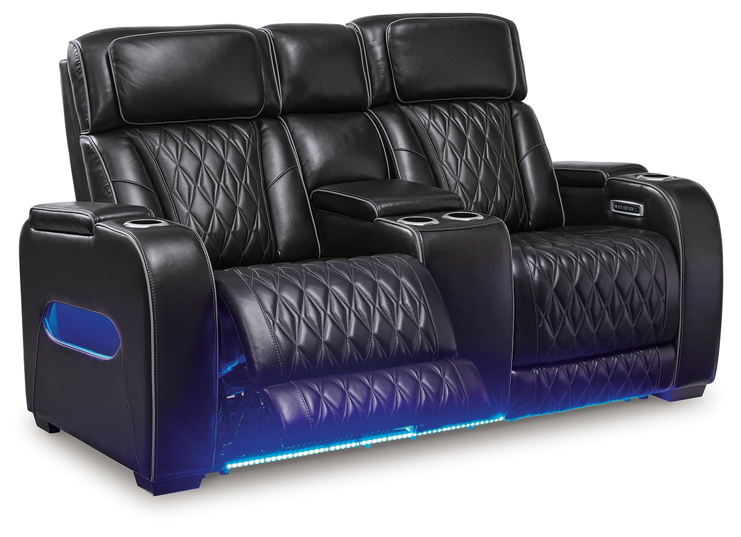 Boyington Black Power Reclining Loveseat with Console - U2710618 - Luna Furniture - Dallas Store
