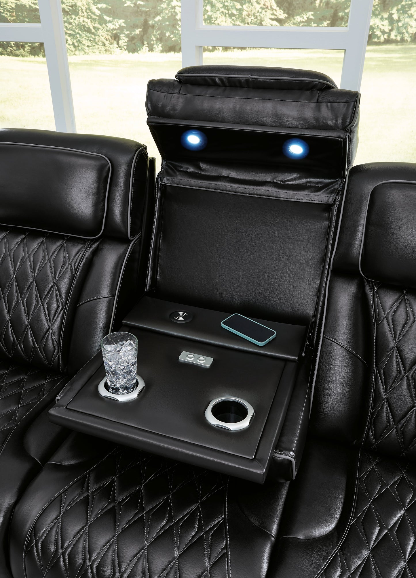 Boyington Black Power Reclining Sofa - U2710615 - Luna Furniture - Dallas Store