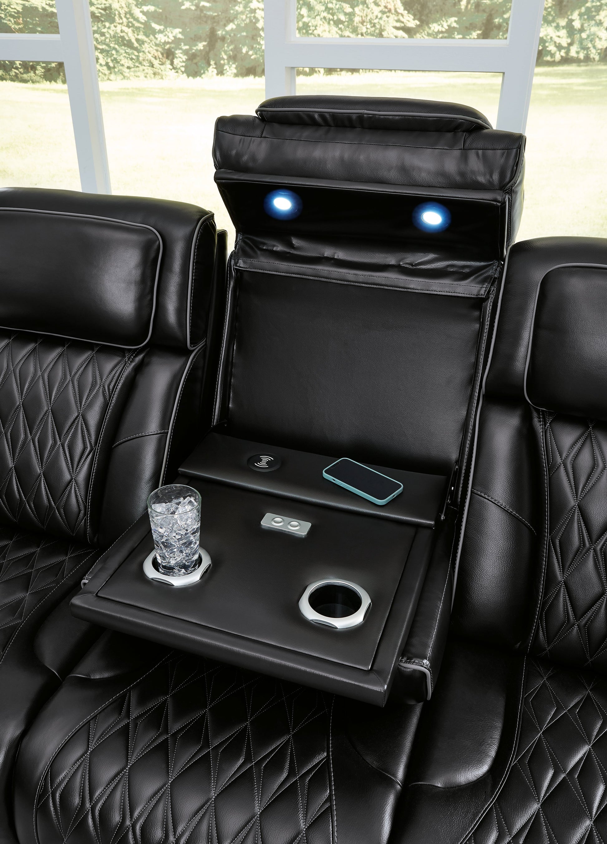 Boyington Black Power Reclining Sofa - U2710615 - Luna Furniture - Dallas Store
