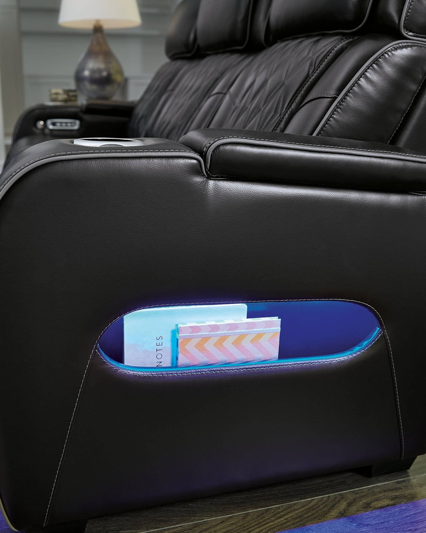 Boyington Black Power Reclining Sofa - U2710615 - Luna Furniture - Dallas Store