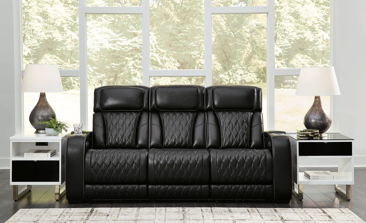 Boyington Black Power Reclining Sofa - U2710615 - Luna Furniture - Dallas Store