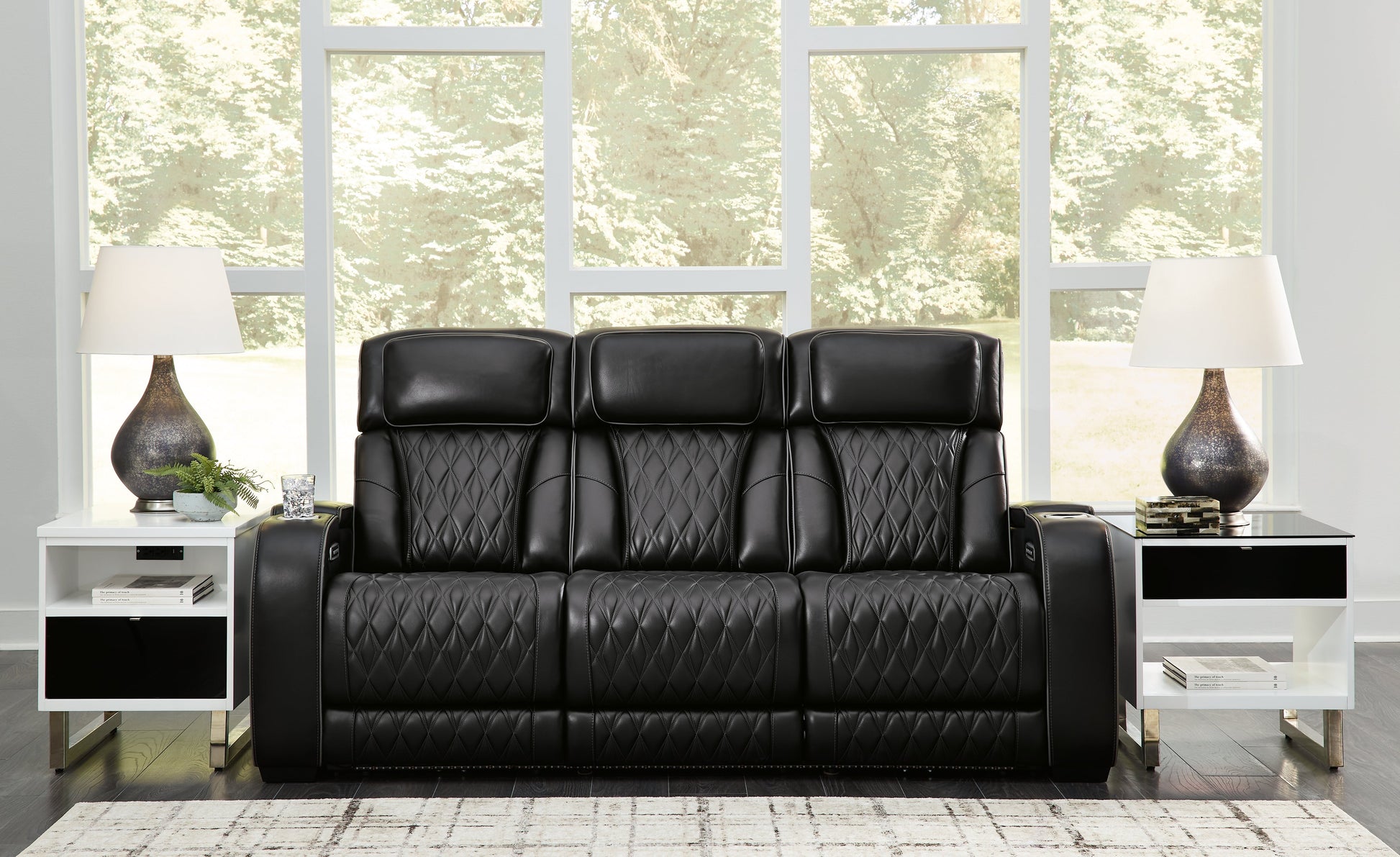 Boyington Black Power Reclining Sofa - U2710615 - Luna Furniture - Dallas Store