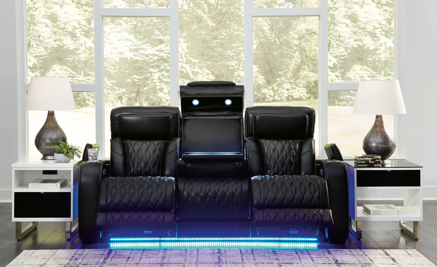 Boyington Black Power Reclining Sofa - U2710615 - Luna Furniture - Dallas Store