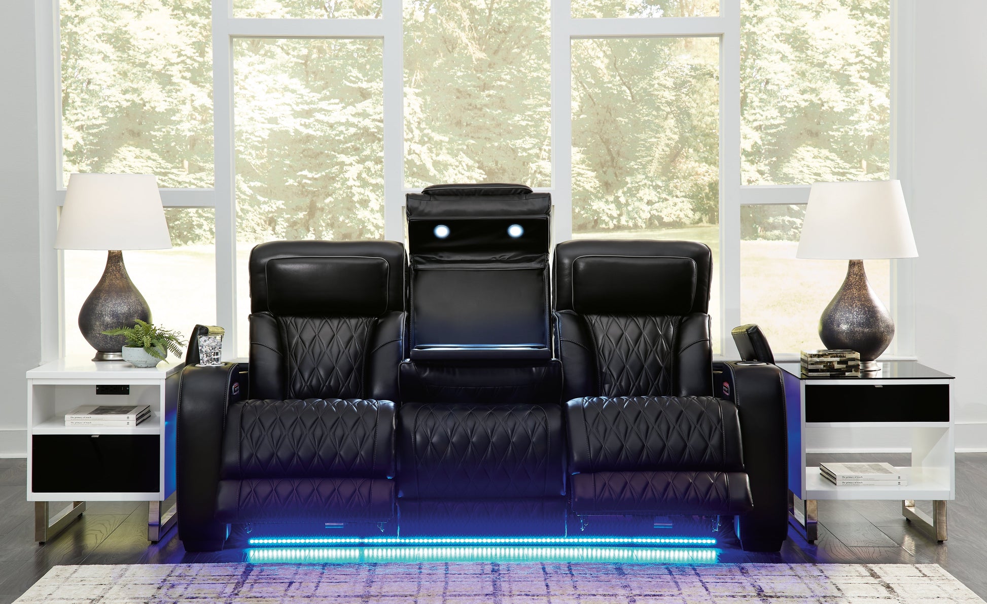 Boyington Black Power Reclining Sofa - U2710615 - Luna Furniture - Dallas Store