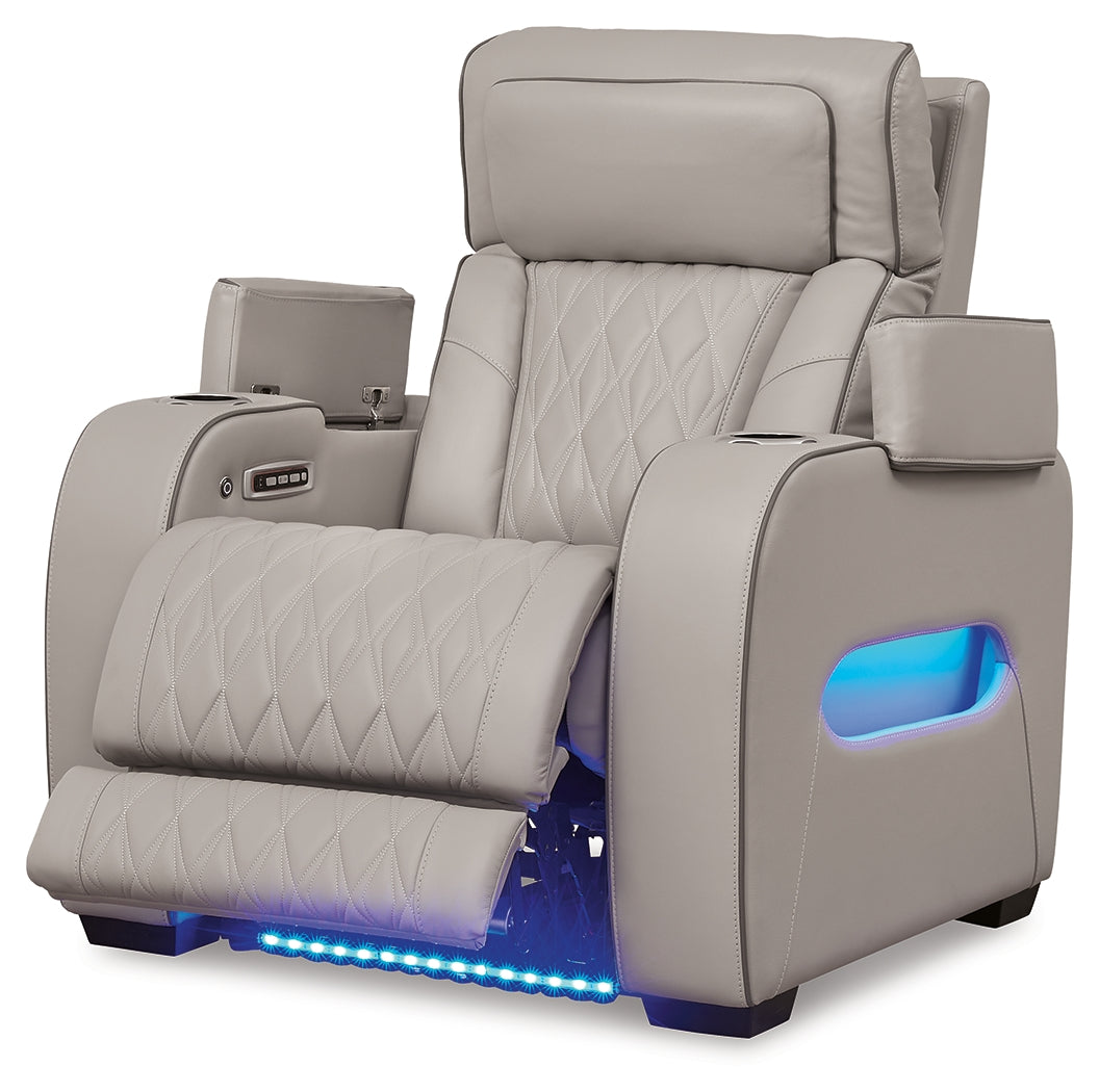 Boyington Gray Power Recliner - U2710513 - Luna Furniture - Dallas Store