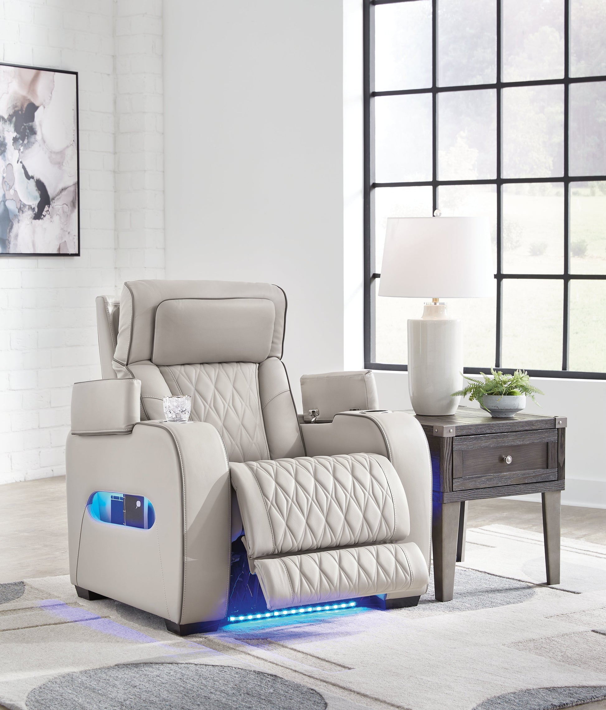 Boyington Gray Power Recliner - U2710513 - Luna Furniture - Dallas Store