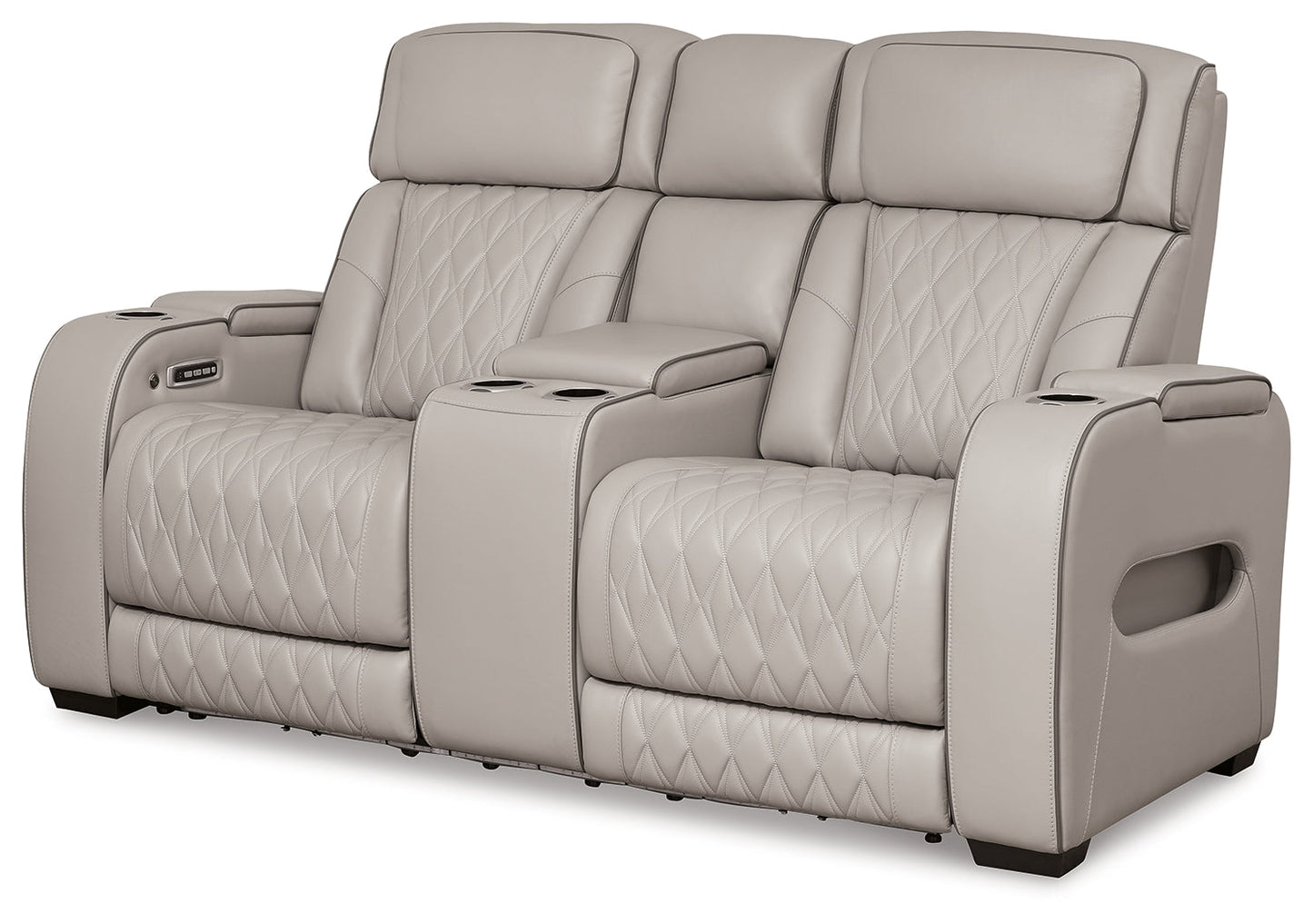 Boyington Gray Power Reclining Loveseat with Console - U2710518 - Luna Furniture - Dallas Store