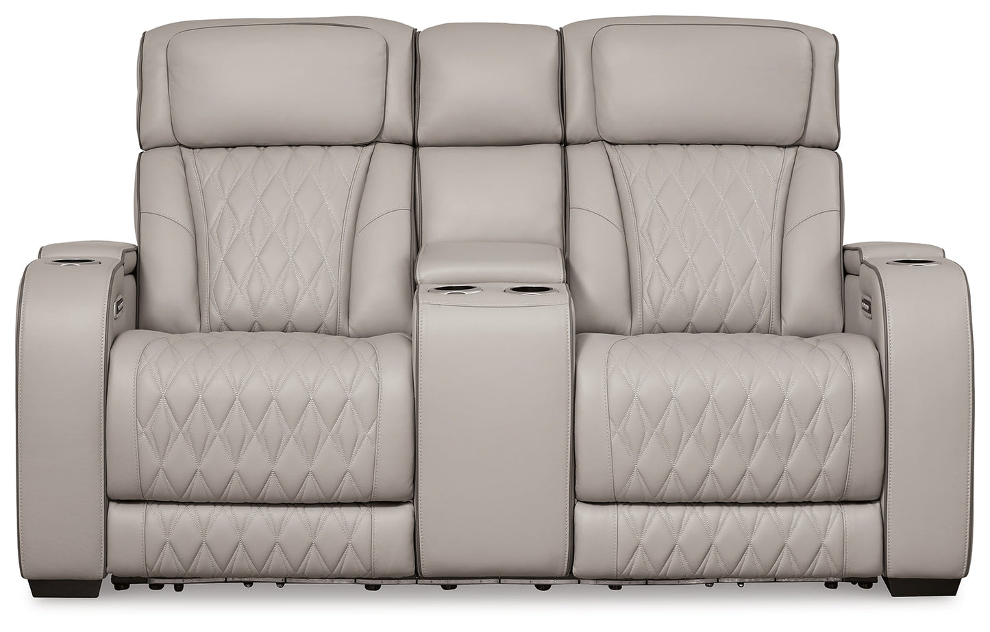 Boyington Gray Power Reclining Loveseat with Console - U2710518 - Luna Furniture - Dallas Store
