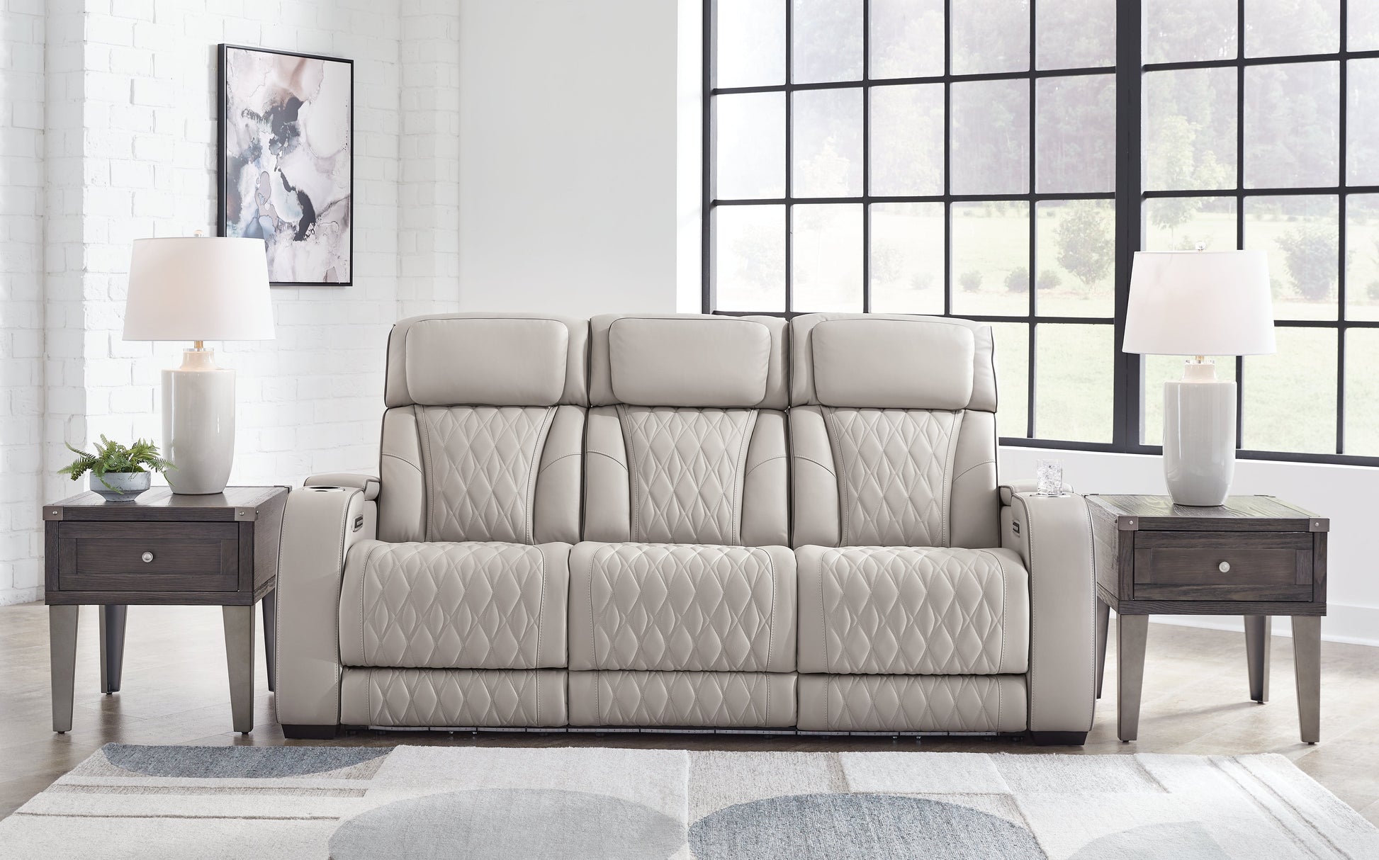 Boyington Gray Power Reclining Sofa - U2710515 - Luna Furniture - Dallas Store