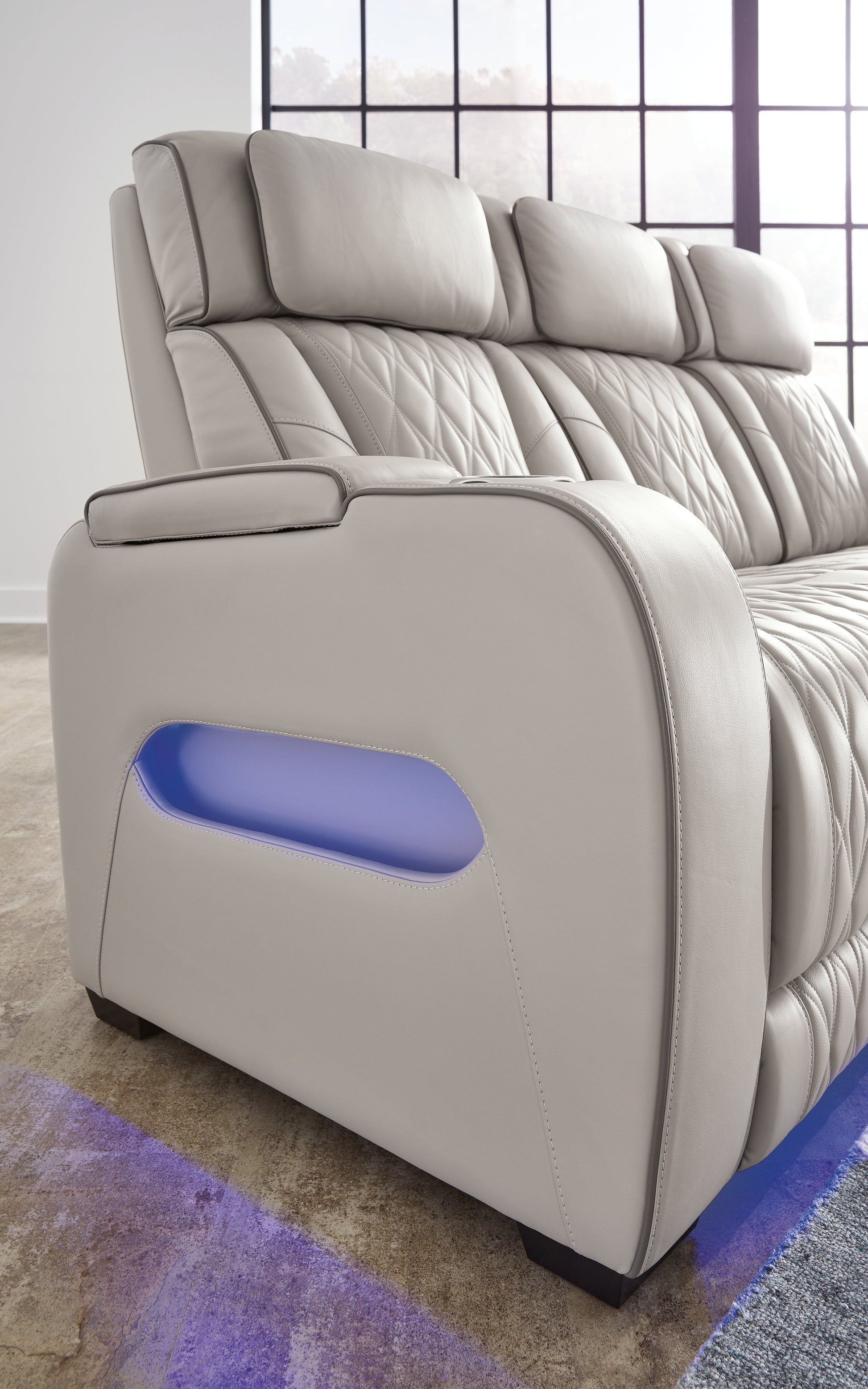 Boyington Gray Power Reclining Sofa - U2710515 - Luna Furniture - Dallas Store