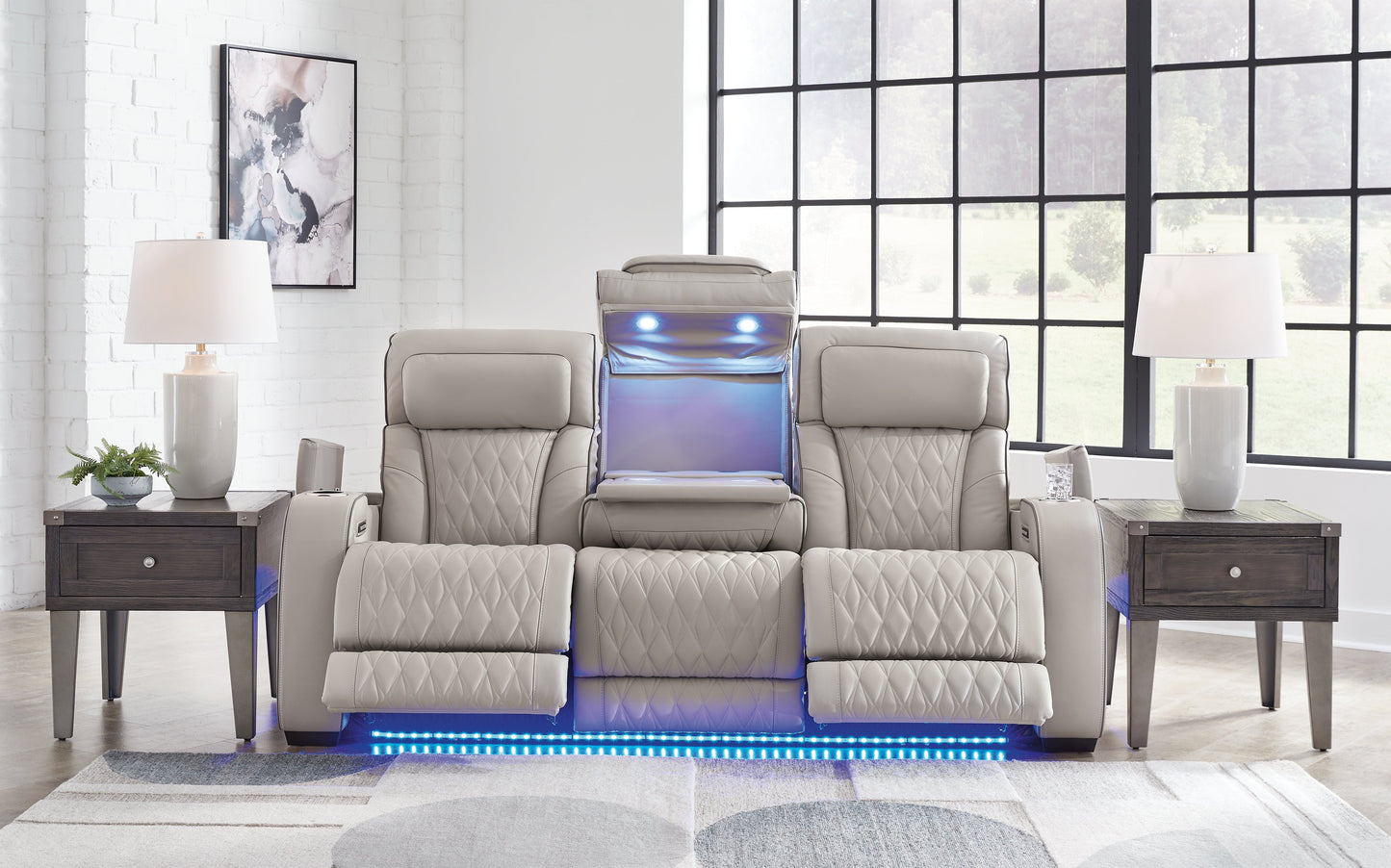 Boyington Gray Power Reclining Sofa - U2710515 - Luna Furniture - Dallas Store