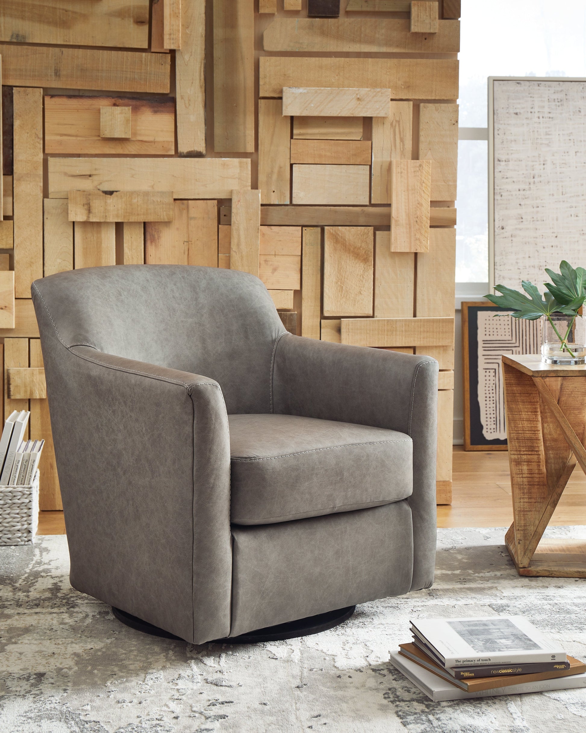 Bradney Fossil Swivel Accent Chair - A3000324 - Luna Furniture - Dallas Store